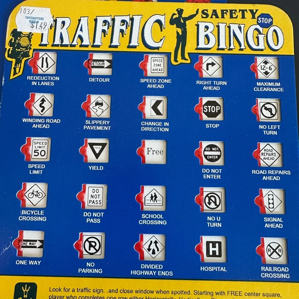 Traffic and Auto Bingo Game Set-Road Trip!